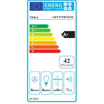 Teka GFI 97350 EOS Απορροφητήρας Καμινάδα 86cm Μαύρος